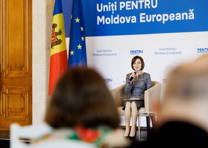 Referendumul privind aderarea R. Moldova la UE. Maia Sandu, apel către cetățeni: „Trebuie să punem țara la adăpost cât mai repede, întrucât Kremlinul are gânduri proaste! În această toamnă avem de trecut printr-un moment de cotitură. Avantajele aderării la UE sunt evidente!”. Ce spune președinta despre relația cu Kremlinul și rezultatul „alegerilor” prezidențiale din Rusia