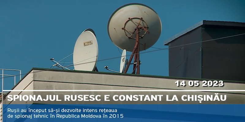 Spionajul rusesc în R. Moldova. Acoperișul Ambasadei Rusiei la Chișinău este împânzit de un sistem sofisticat de interceptare a oricăror semnale de lungă distanță. Reacția autorităților moldovene