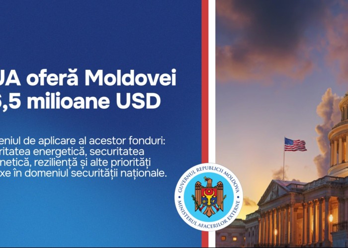 Vești excelente de la Washington pentru R.Moldova. Chișinăul va primi zeci de milioane de euro din partea SUA pentru consolidarea securității naționale