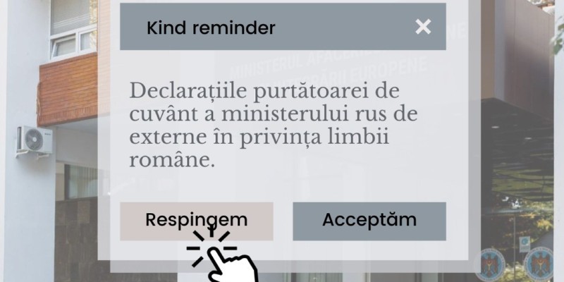 Ministerul de Externe de la Chișinău o pune la punct pe Maria Zaharova care, neîntrebată de nimeni, spunea R.Moldova cum să-și numească limba oficială /  „Este dreptul nostru suveran de a decide cum numim limba pe care o vorbim”